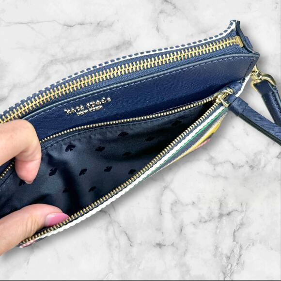 Kate Spade New York Cameron Stripe Tri Color Zip Crossbody Bag NWOT - Picture 5 of 15